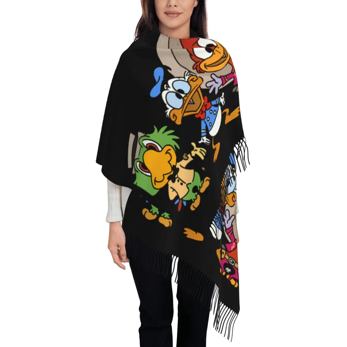 

Custom Printed The Three Caballeros Donald Duck Scarf Men Women Winter Fall Warm Scarves Shawls Wraps