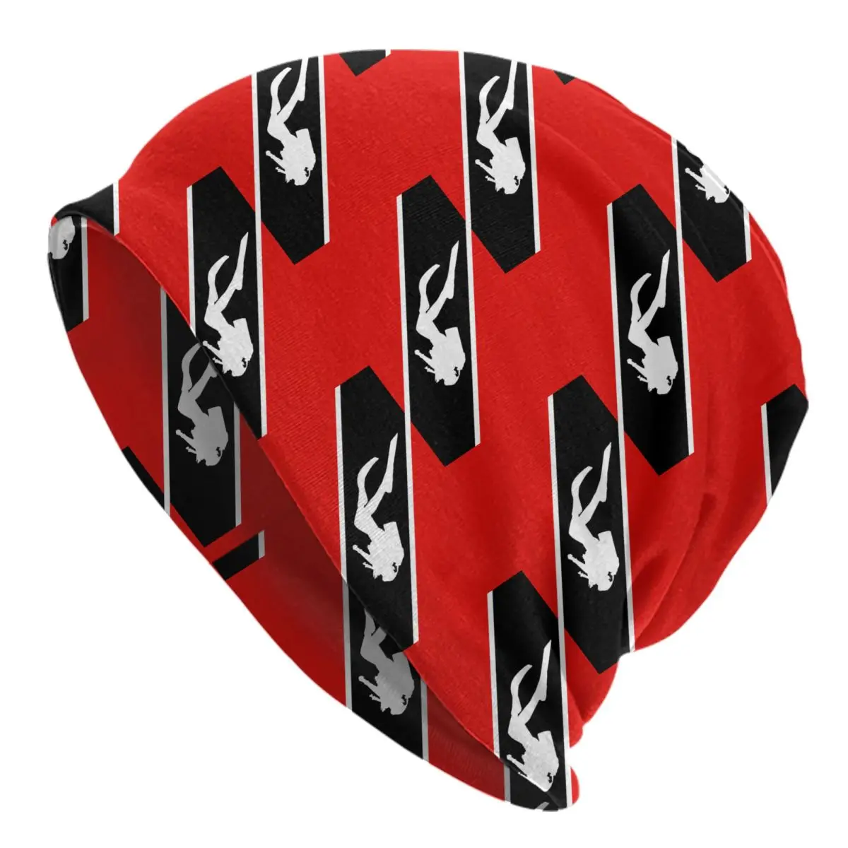 Custom Scuba Dive Flag Bright Warning Skullies Beanies Caps For Men Women Hip Hop Winter Warm Knitted Hat Adult Bonnet Hats