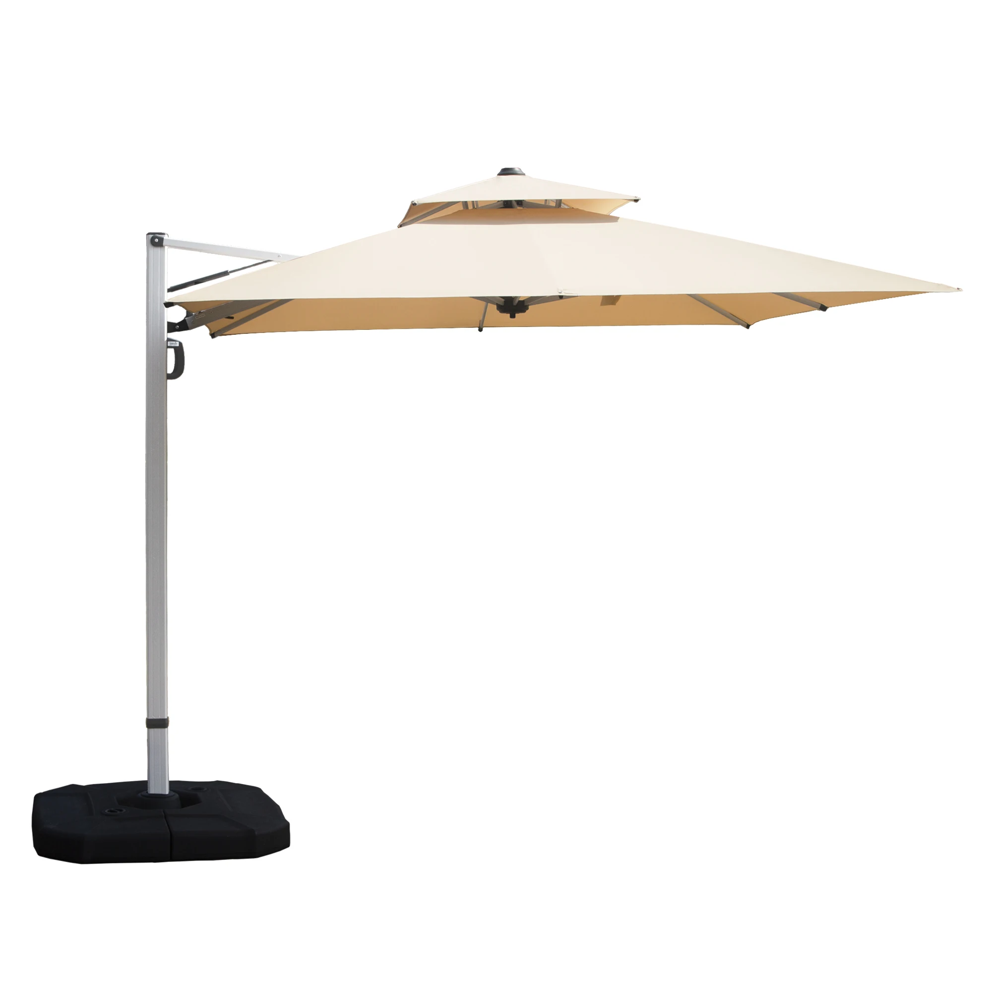 

9*9 Ft Extra Large Square Cantilever Patio Umbrella Windproof Protection Waterproof Sun Shade Outdoor Parasol for Backyard