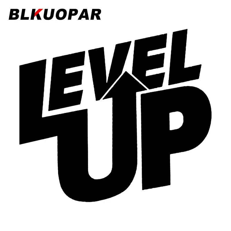 BLKUOPAR Level Up Silhouette Funny Car Stickers Vinyl Personality Creative Decal Scratch-Proof Sunscreen Refrigerator Car Goods