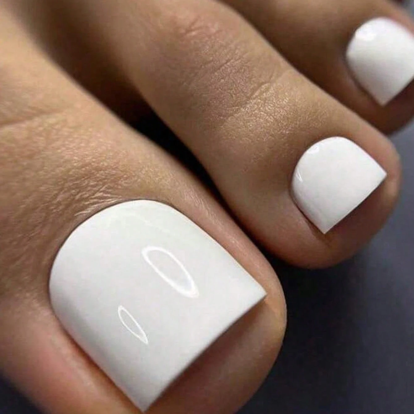 120 stks/doos druk in teennagels voor vrouwen, witte nep teennagels, acryl nageltips, korte vierkante nep teennagels voor vrouwen en meisje