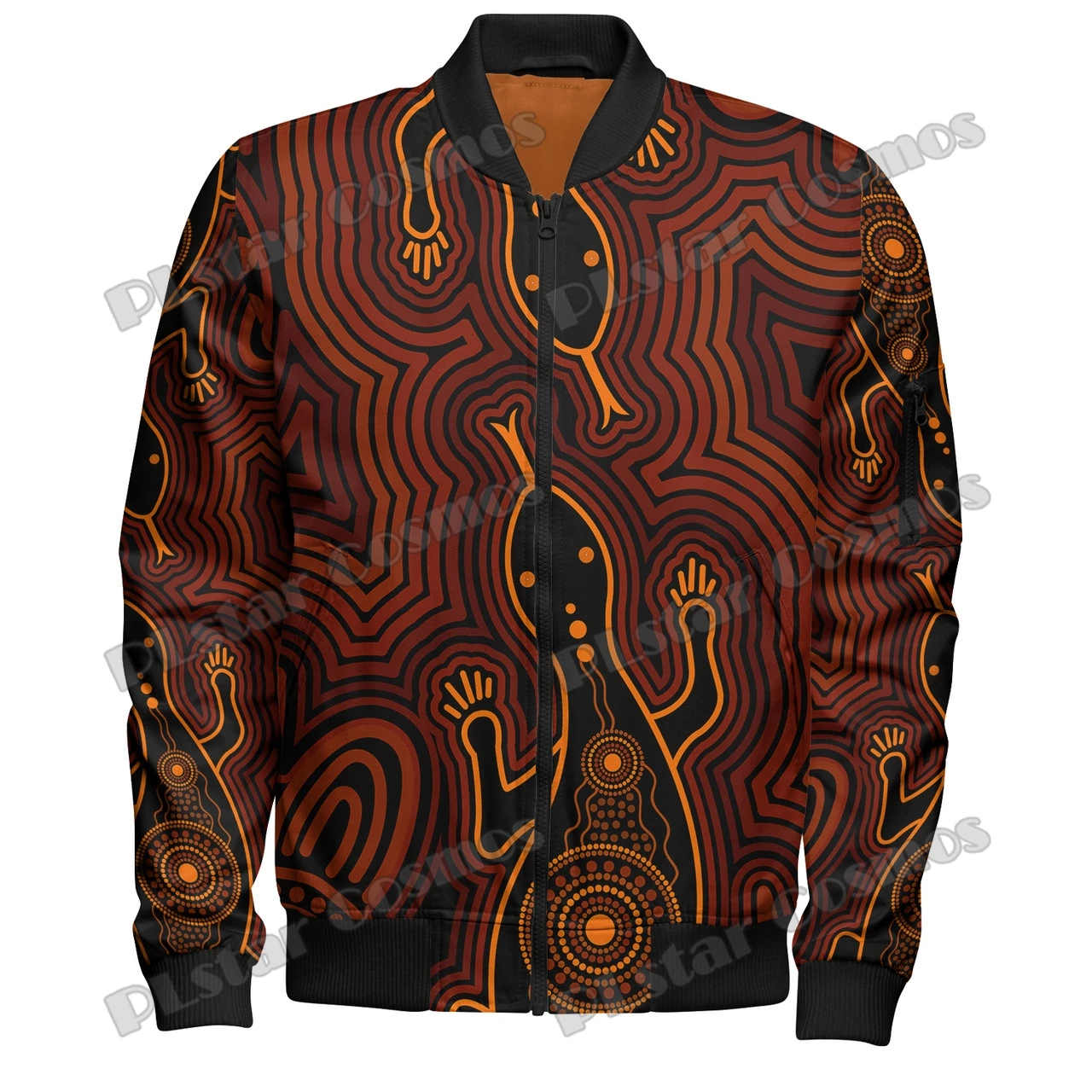 

PLstar Cosmos Australia Aboriginal Lizard 3D Printed Men's Bomber Jacket Winter Unisex Casual Warm Zipper Jackets Coat FJK18