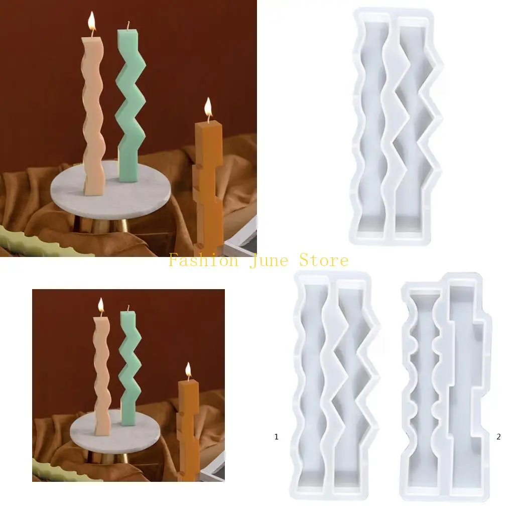 N5KA Wavy Bar Mold 3D Resin Epoxy Mould DIY Craft Animal Soap Molds