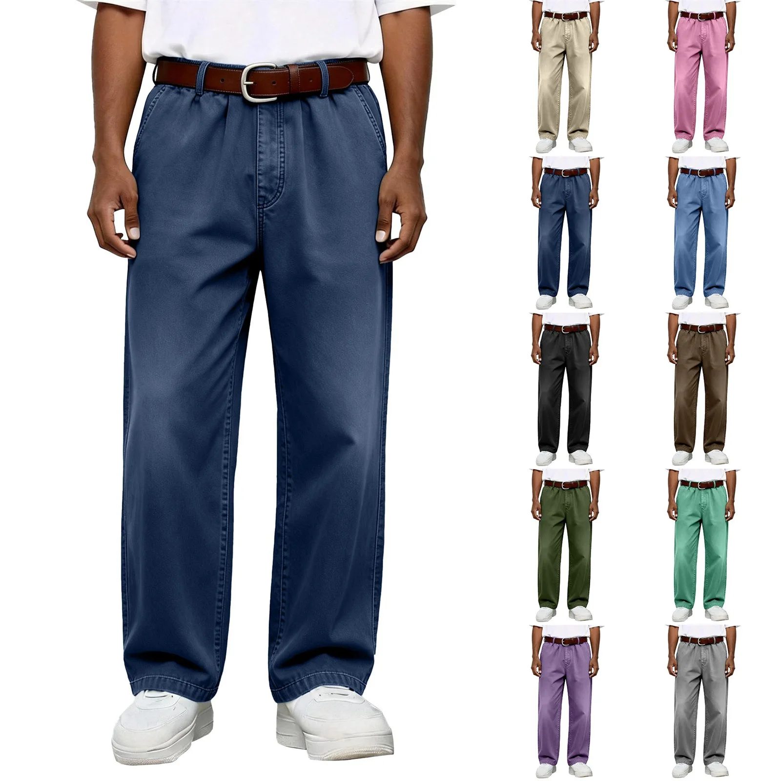 

Version 2026 New Men's Jeans Aliexpress Spring And Autumn Long European Station Fashion Simple Pants