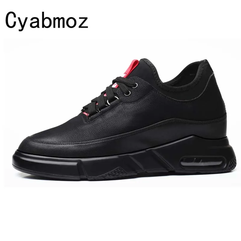 

Fashion Men Height Increasing Shoes Thick Sole Platform Sneakers Taller 10CM Leisure Shoes Invisible Elevator Wedges Man Shoe