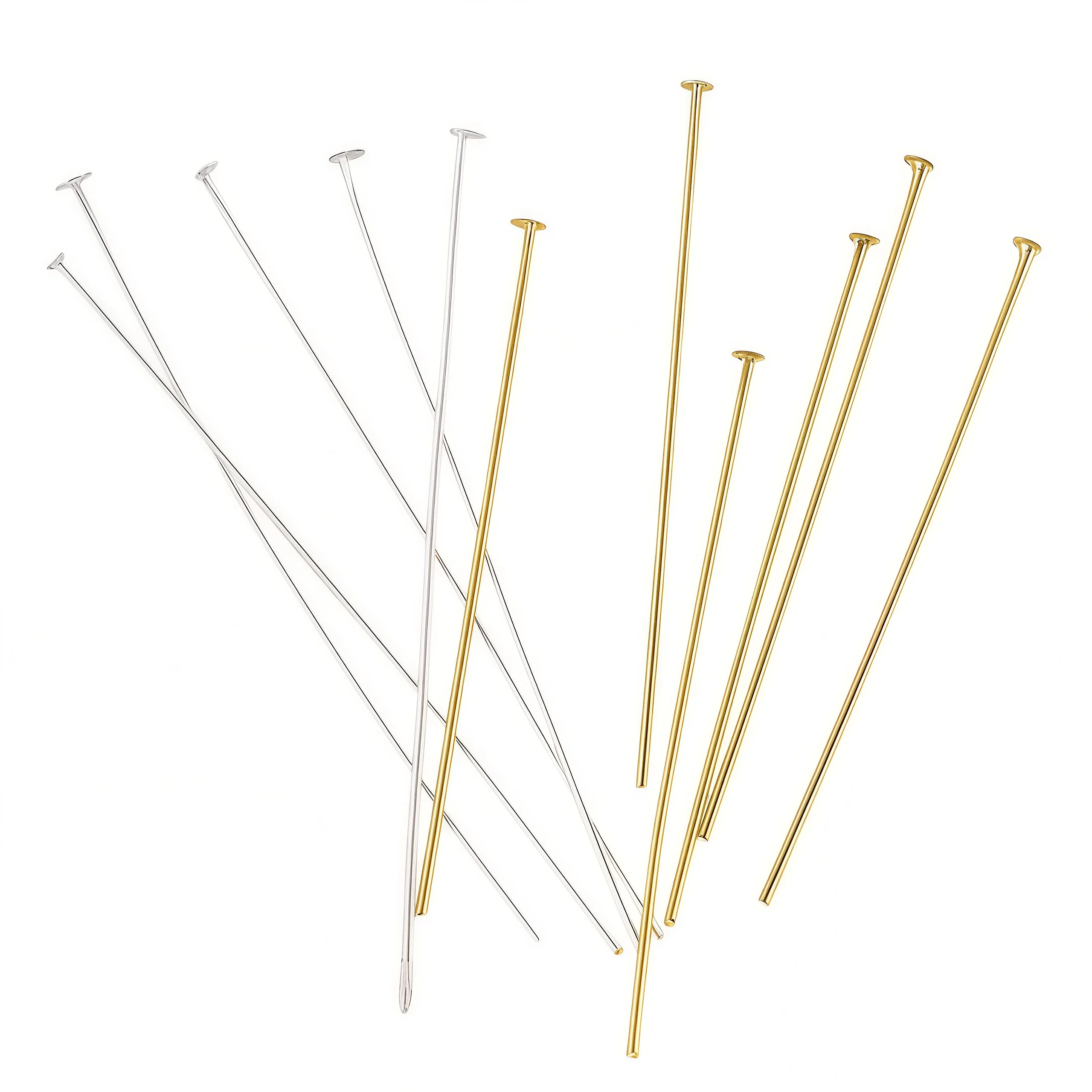 20/50Pcs,T-shaped Pins Flat-Head Pins Gold-Plated Brass DIY Handmade Beading Connecting Pins Jewelry Accessories Wholesale:PZ97