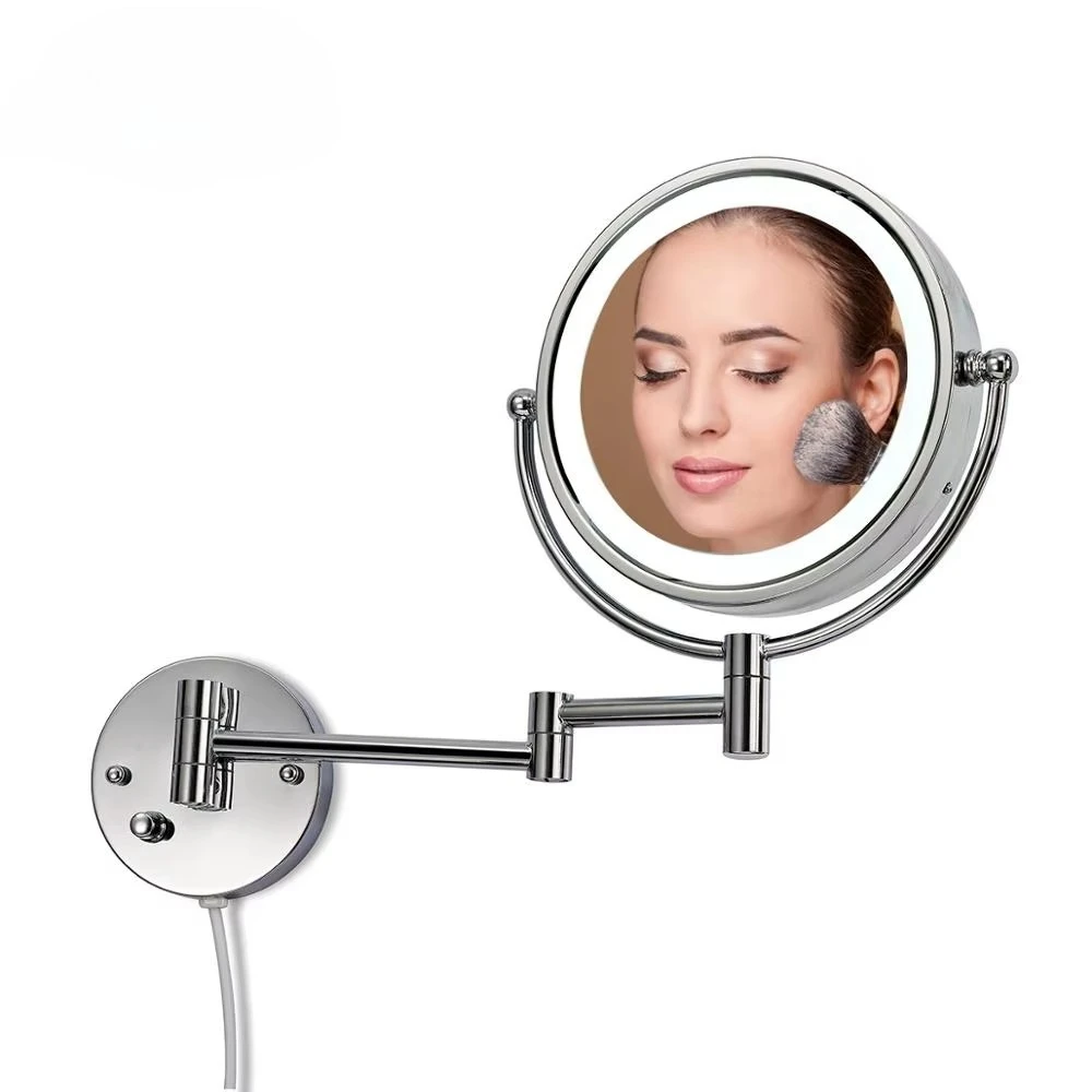 

Электрическое зеркало для ванной с подсветкой и подвижными кронштейнами, 8 дюймов