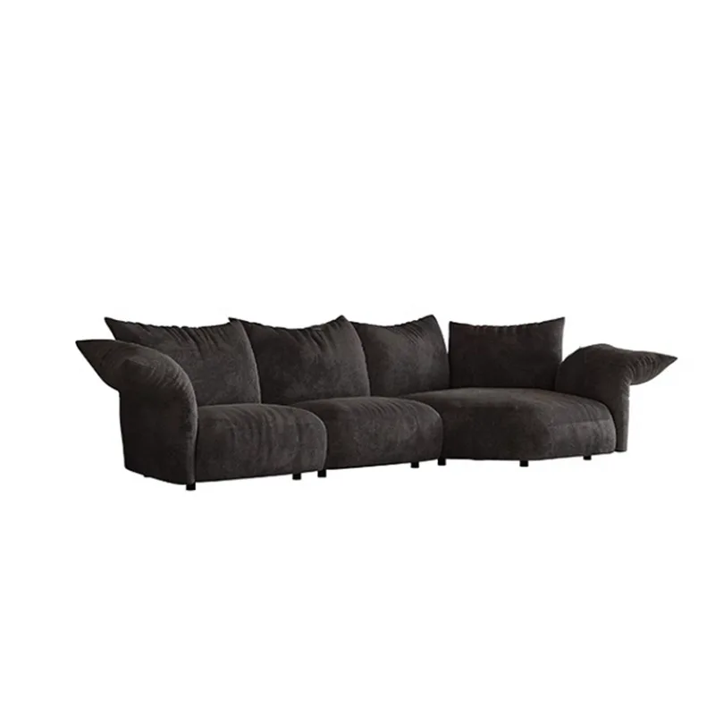 

French fabric chenille petal sofa, living room module special-shaped corner Internet celebrity French retro style