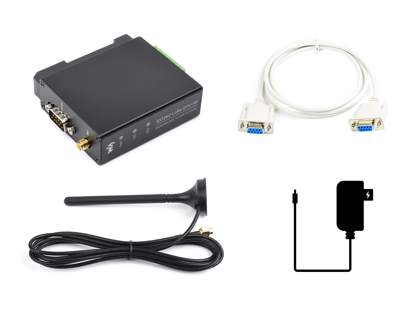 

SX1262-LoRa-DTU-HF-Kit,Rail-Mount SX1262 LoRa Data Transfer Unit, RS232/RS485/RS422 To LoRa, Suitable For Sub-GHz Band