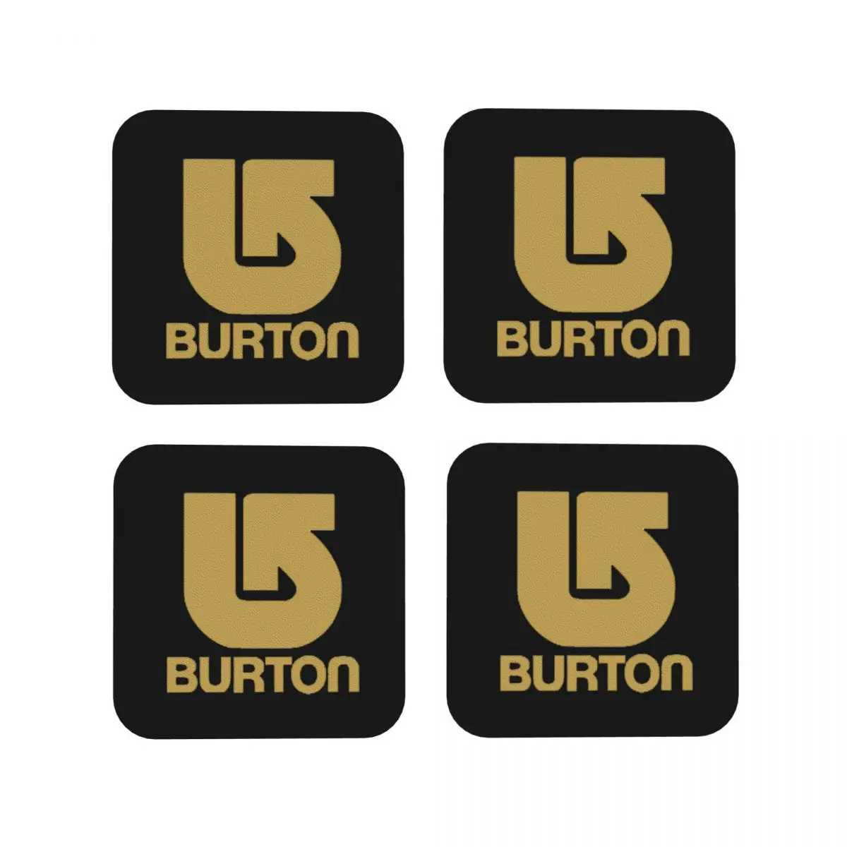 Burton Snowboard Sportive Coasters Kitchen Placemats Waterproof Insulation Cup Coffee Mats For Decor Tableware Pads Set of 4