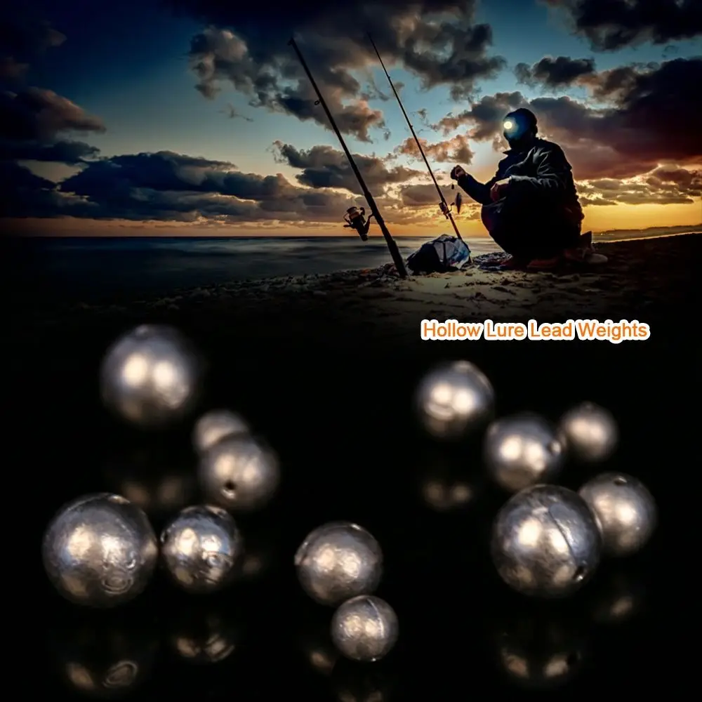 10 قطعة 1 جرام/2 جرام/3 جرام/4 جرام/5 جرام/6 جرام/7.5 جرام/9 جرام/10 جرام الكرة تحمل قلادة عوامة سنارة صيد الغطاسون جوفاء إغراء الرصاص الأوزان صيد السمك #3