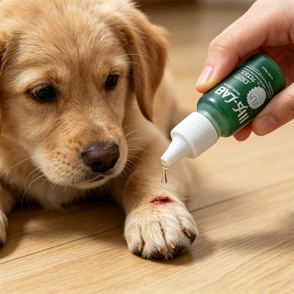 Pet Nail Hemostatic Portable Blood Stopper, 15ml Safe Efficient Disinfectant for Dog and Cat