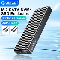 ORICO M.2 SATA NVMe Enclosure USB Type C Gen2 10Gbps PCIe External SSD Case M.2 SATA NGFF Enclosure Hard Drive Disk for PC Case