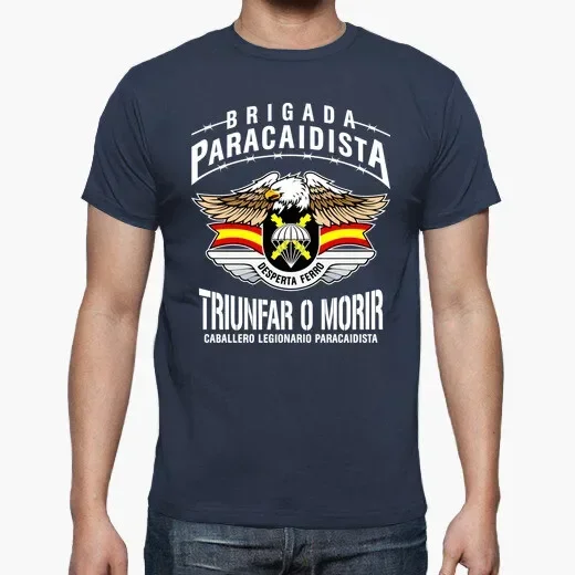 Spanish Legion Paratrooper Brigade T-Shirt Summer Cotton O-Neck Short Sleeve Mens T Shirt New Oversized Streetwear Round Collar