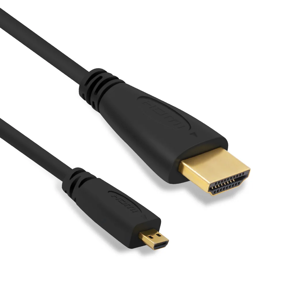 MicroHDMI (Type D) to HDMI-compatible(Type A) gold plated (High Speed)  Supports Ethernet, 3D, 4K  and Ethernet capable