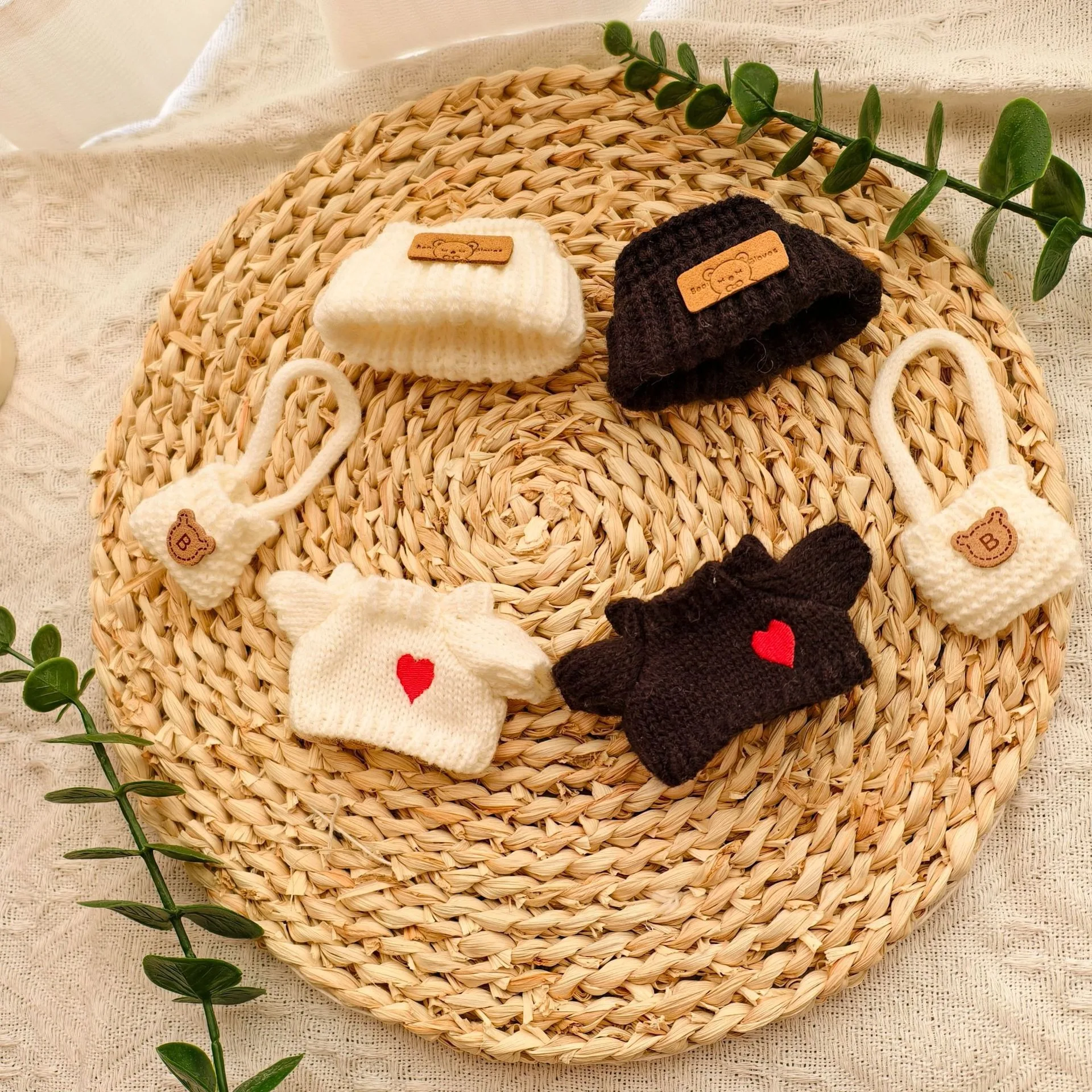 Para 15-17 cm lalaubu roupas originais labubu brinquedo boneca de luxo nova festa sentada urso etiqueta cachecol chapéu saco bonecas acessórios bonito