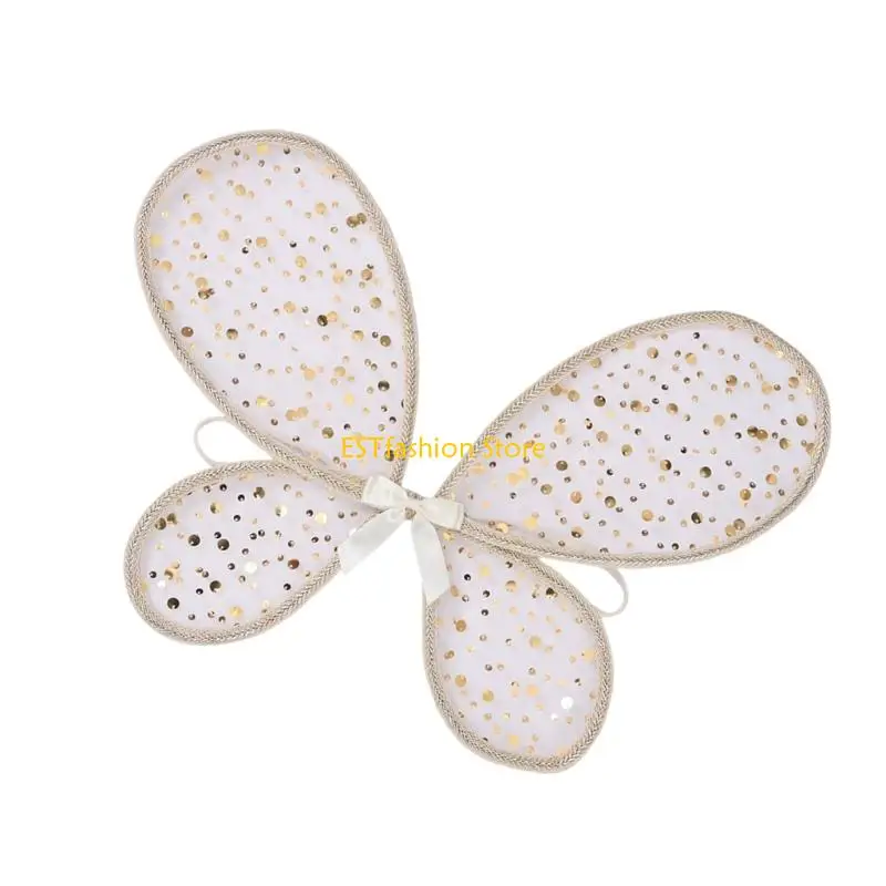 Y5GC Sparkles Angel Wing ขนาดใหญ่ Fairys ปีกผีเสื้อ Fairys Wing ฮาโลวีนเจ้าหญิง Dressing UP เครื่องแต่งกายสำหรับหญิงสาว