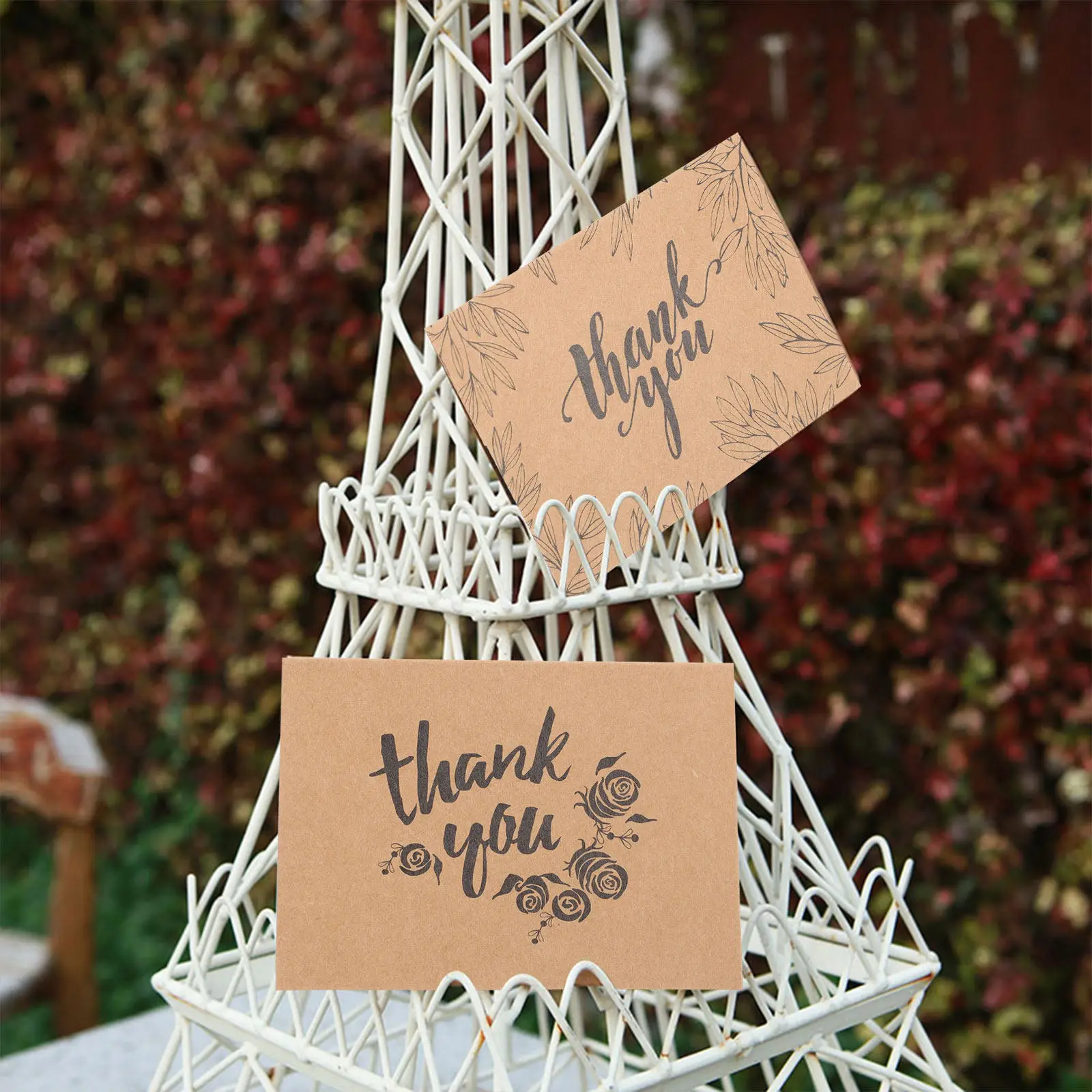 

16Sets Thank You Cards Kraft Paper Blank Inside Small Business Greeting Card for Customers Gift Appreciation Note