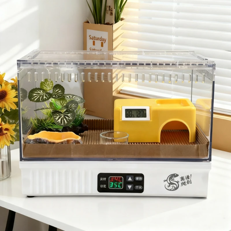Smart Thermal Reptile Terrarium Temp Control Breathable Breeding Box For Gecko Snake