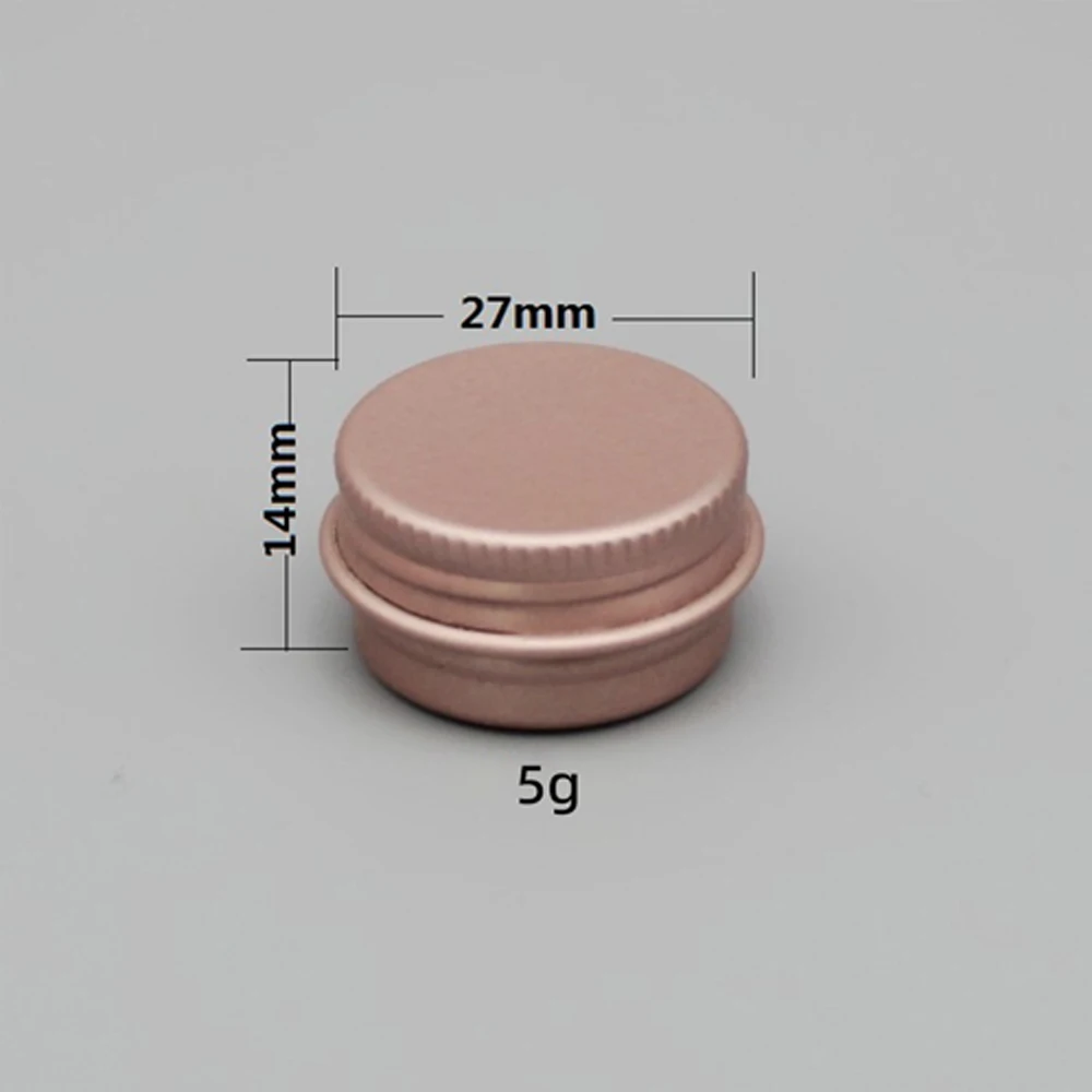 5/10/15/20/30/50/60g Roségold runde leere Aluminium box Deckel silberne Blechdosen runde Metall box leere Ceam Glas Kosmetik behälter – Detail 1