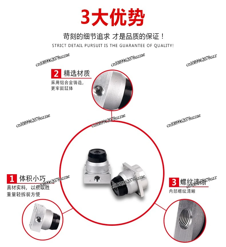 Pneumatic Components Cylinder Wear-resistant Hand Valve K34R6-8D Manual Valve K34R6-8L Three-position