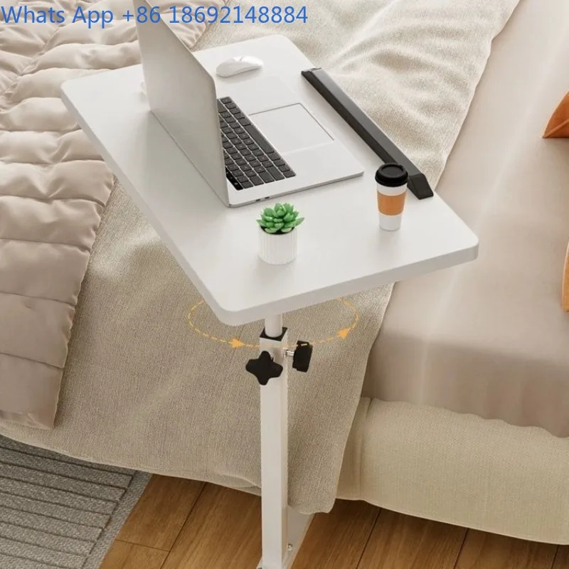 Movable Simple Bedroom Lazy Table Sofa Office Bedroom Bedside Table with Wheels Lift