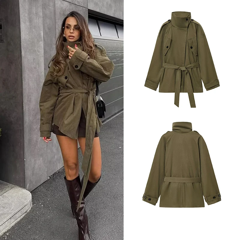 

Осенние женские куртки 2025 года, новые модные свободные длинные элегантные женские теплые куртки, осенние уличные шикарные молодежные праздничные дорожные пальто