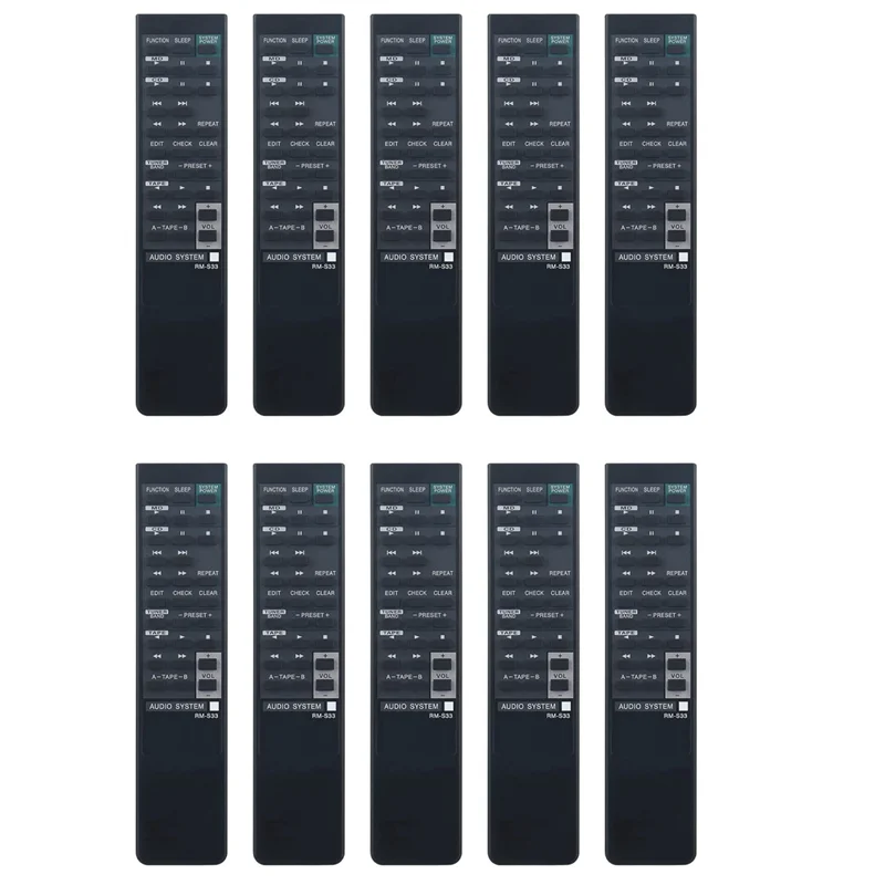 

【Buy It-Now!】10X RM-S33 Remote Control For Sony Audio System HCDH801 MHC701 MHC-701 MHC-801 MHC-S30 MHC801 MHCS30 STD777ES