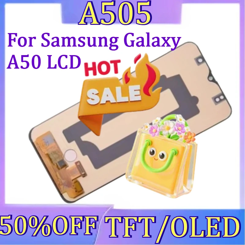 

For Samsung A505 A50 LCD New TFT/OLED Screen For Samsung Galaxy A50 LCD Display Touch Screen Digitizer With Frame