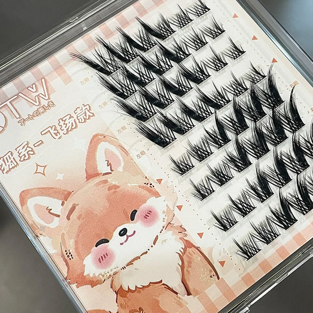 No Need Glue Self-adhesive False Eyelashes Natural Lively Thick Dense Segmented Lashes Individual Cluster DIY Anime Eyes Makeup