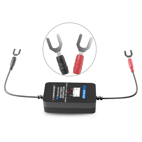 Тестер автомобильных аккумуляторов KONNWEI BK300 12В/24В с Bluetooth – анализатор формы импульсов, инструмент для проверки заряда и запуска, совместимый с iOS и Android