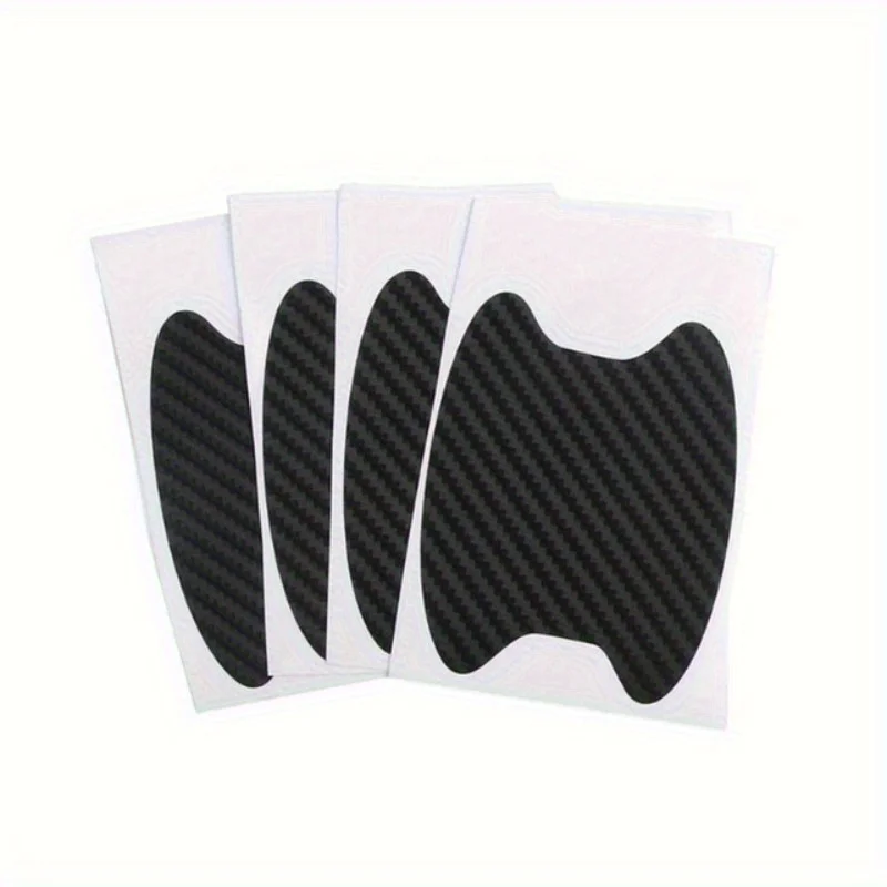 4Pcs/Set Car Styling Mouldings Sticker Car Door Sticker Carbon Fiber Scratches Resistant Cover Auto Handle Protection Film Parts