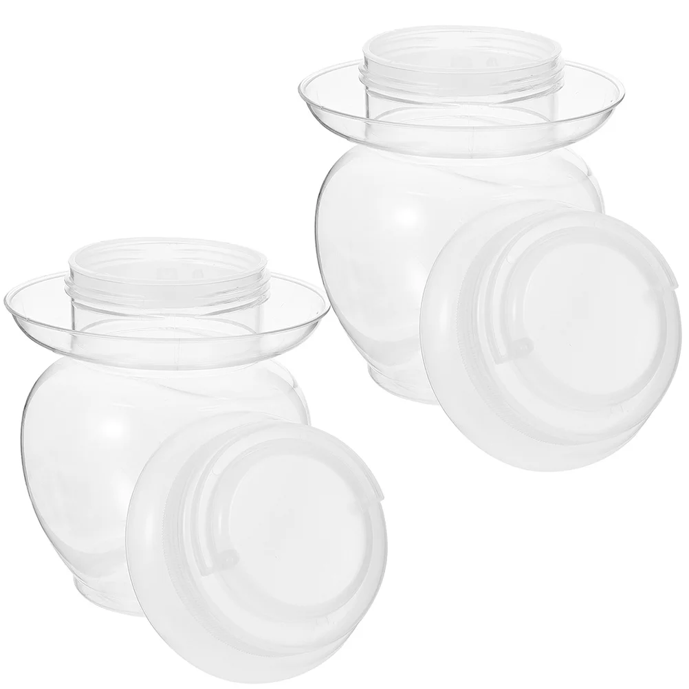 

2Pcs Household Pickle Holders Transparent Multi-Function Storage Jars Pickle Containers Kitchen Accessories