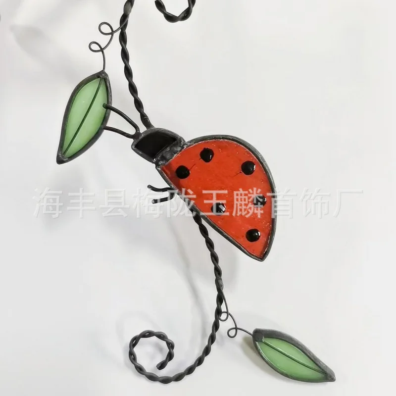 

Cross-Border Home Decoration Pendants Beetle Painted Metal Epoxy Technology Home Hanging Decoration Window Site Cloth