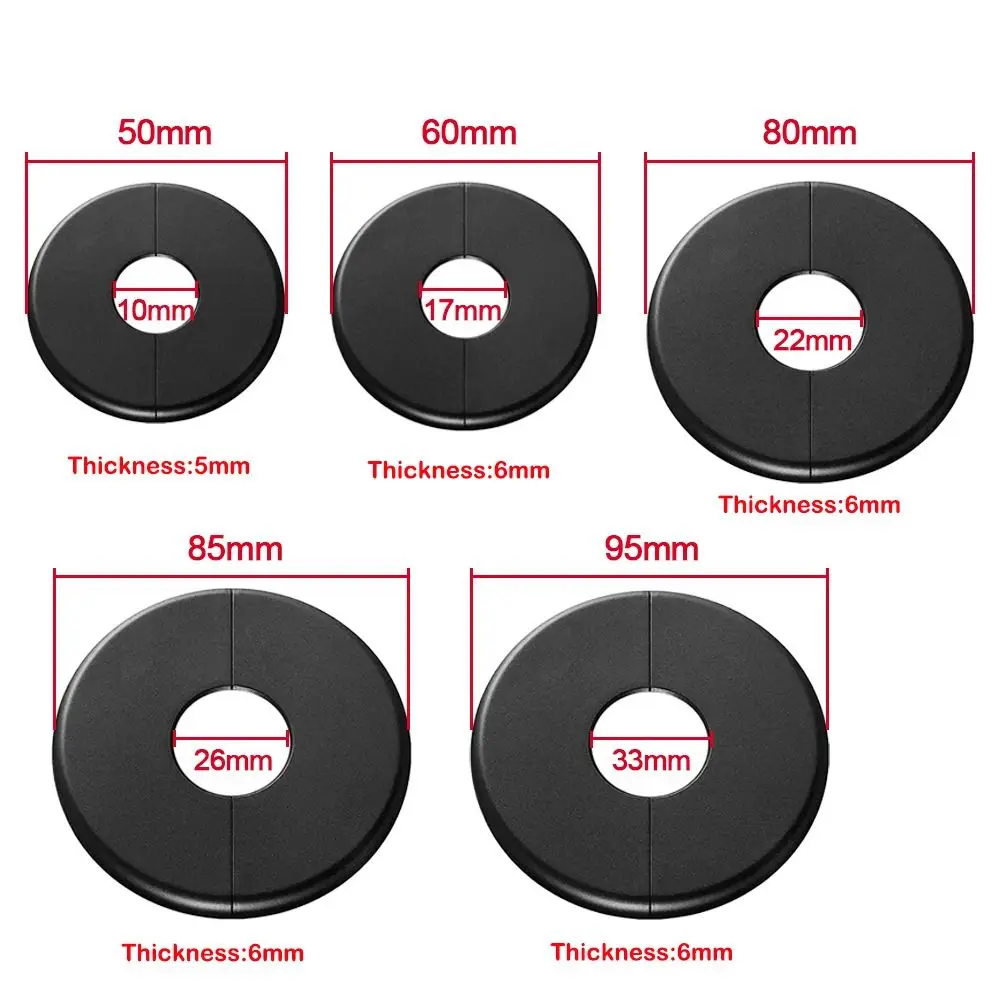 Useful ABS Shower Faucet Cover Black White Faucet Decorative Cover Round Pipe Wall Covers Kitchen