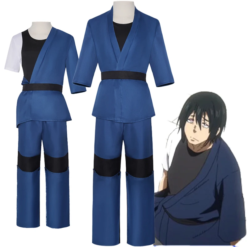 

Shinmon Benimaru Cosplay Fire Force Cosplay Costume Anime Blue Uniforms Men Halloween Carnival Role Play Clothing