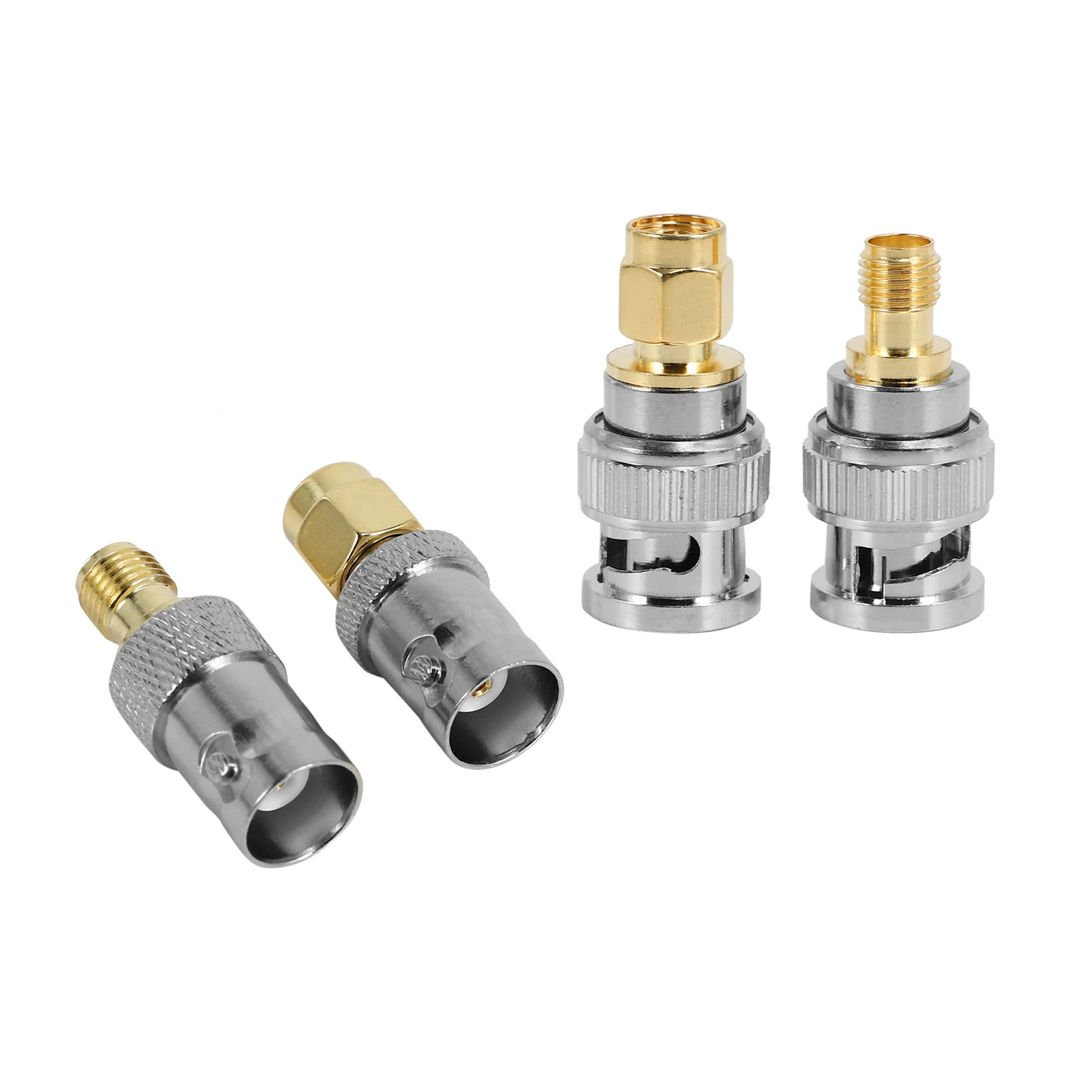 Kit de convertisseur de test d'adaptateur de connecteur RF mâle femelle, type BNC vers SMA, ensemble de 4 pièces