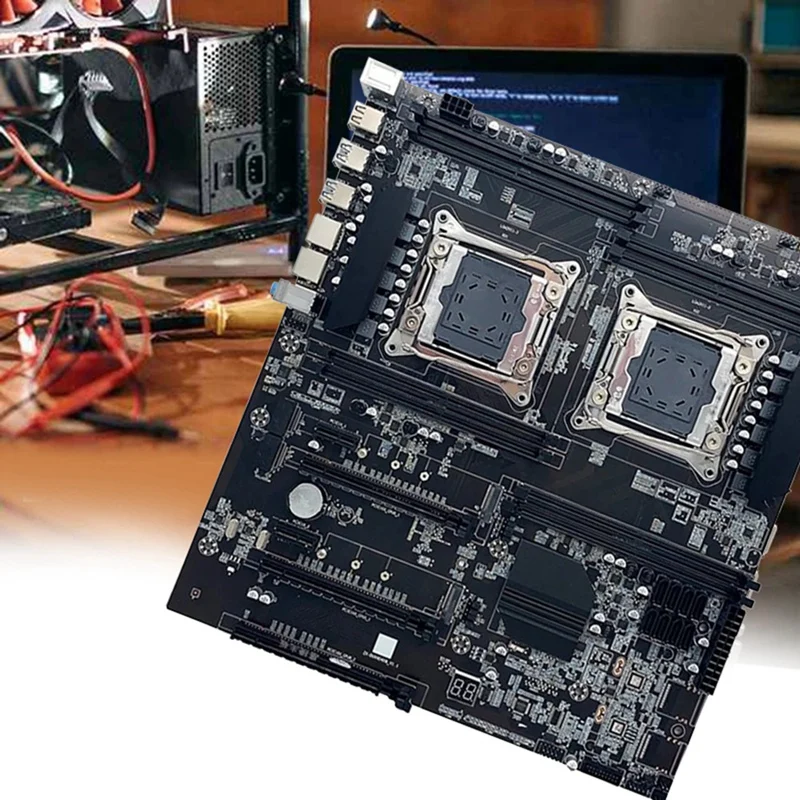 デュアルcpu aio-16x 8x8 m (LGA2011) コンパクトマザーボード,PCコンポーネント,LGAソケット2011,v3,v4,8xddr4スロット,pcie,16x,8xsata3.0