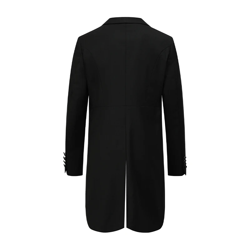 Men's Suit Men's Elegant Steampunk Victorian Tailcoat Gothic Suit Jacket Groom Groomsmen Blazer Pirate Parties Cosplay Long Coat