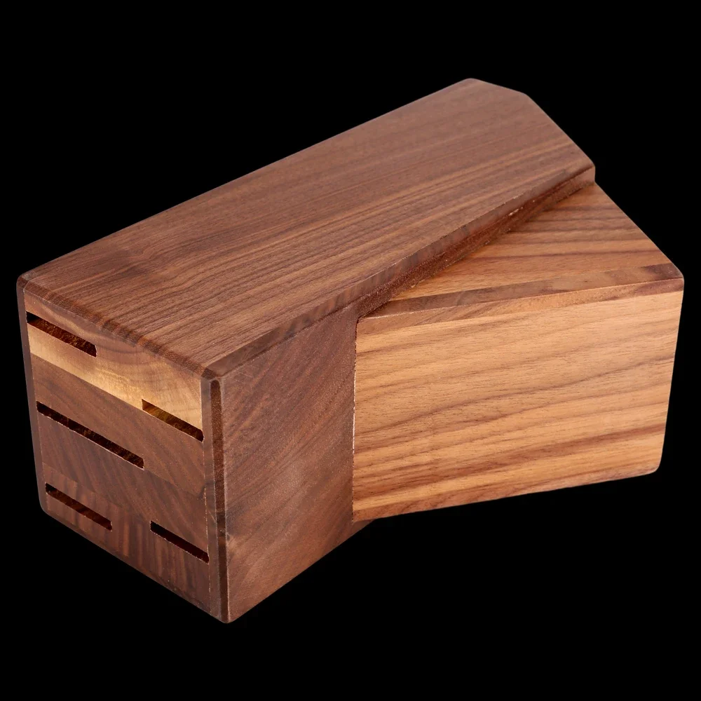 Slot Universal Knife Block Solid Wood Knife Block Countertop Block Knife Holder and Organizer for Easy Kitchen Knife Storage