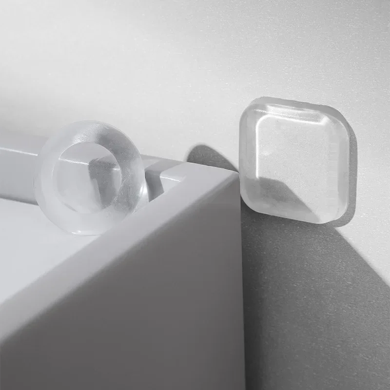 Round transparent muffler wall protection self-adhesive door handle bumper anti-collision pad soft silicon non-slip door stopper