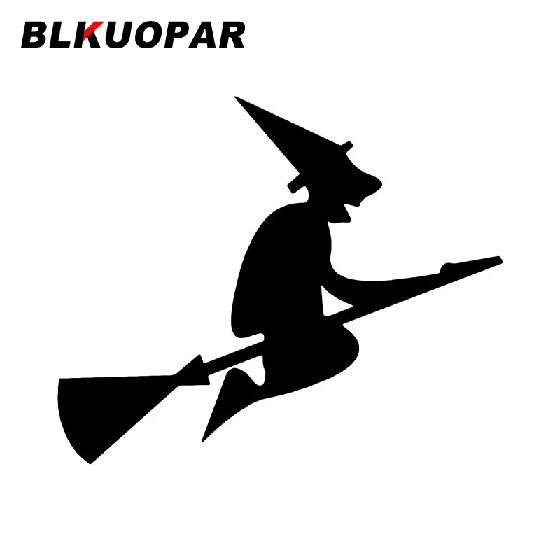 BLKUOPAR Witch Broomstick Car Sticker Personality Waterproof Scratch-Proof Decals Original Motorcycle Helmet Decor Car Styling