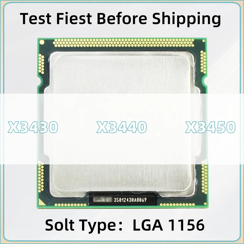 X3430 X3440 X3450 Quad Core LGA 1156 Pin CPU Processor Quick delivery
