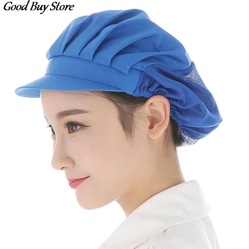 Breathable Working Hats Workshop Nurse Hat Health Service Workers Dustproof Caps Breathable Mesh Cleaning Cap Pet Shop Salon