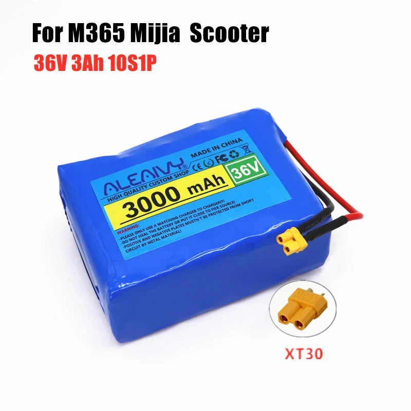 

36V 10S1P HG2 3000mAh lithium battery pack for M365 meter home Pro scooter expansion charging and discharging XT30 plug