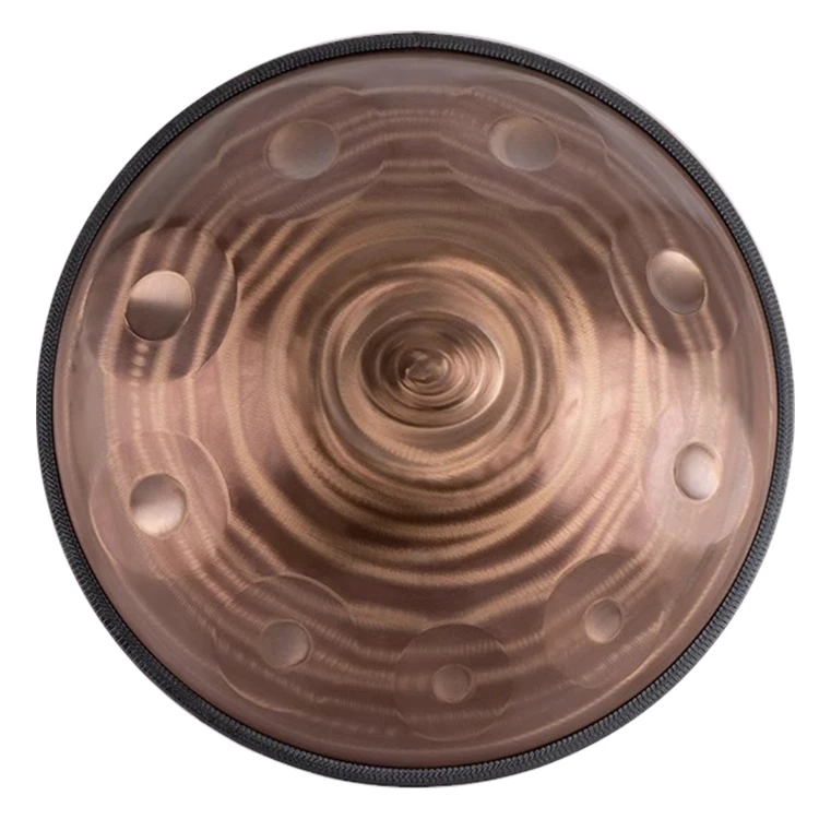 10 nut D Minor Hand Pan Drum 25 IN Terapia dźwiękowa Muzyka Handpan Bęben ze stali nierdzewnej Instrument muzyczny 440 Hz