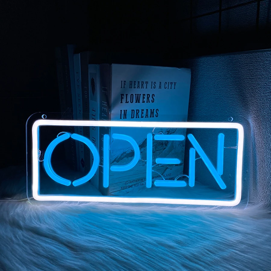 

Open Led Neon Sign, Personalized Business Light Icon, Usb Powered, Used For Bar, Shop, Salon, Coffee Shop, Hotel Art Decor.