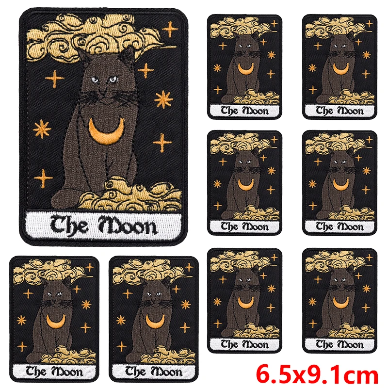 10 Stks/partij Groothandel Schedel Tarot Patch Op Patches Op Kleding Diy Geborduurde Patches Voor Kleding Smeltbaar/Naaien Applique