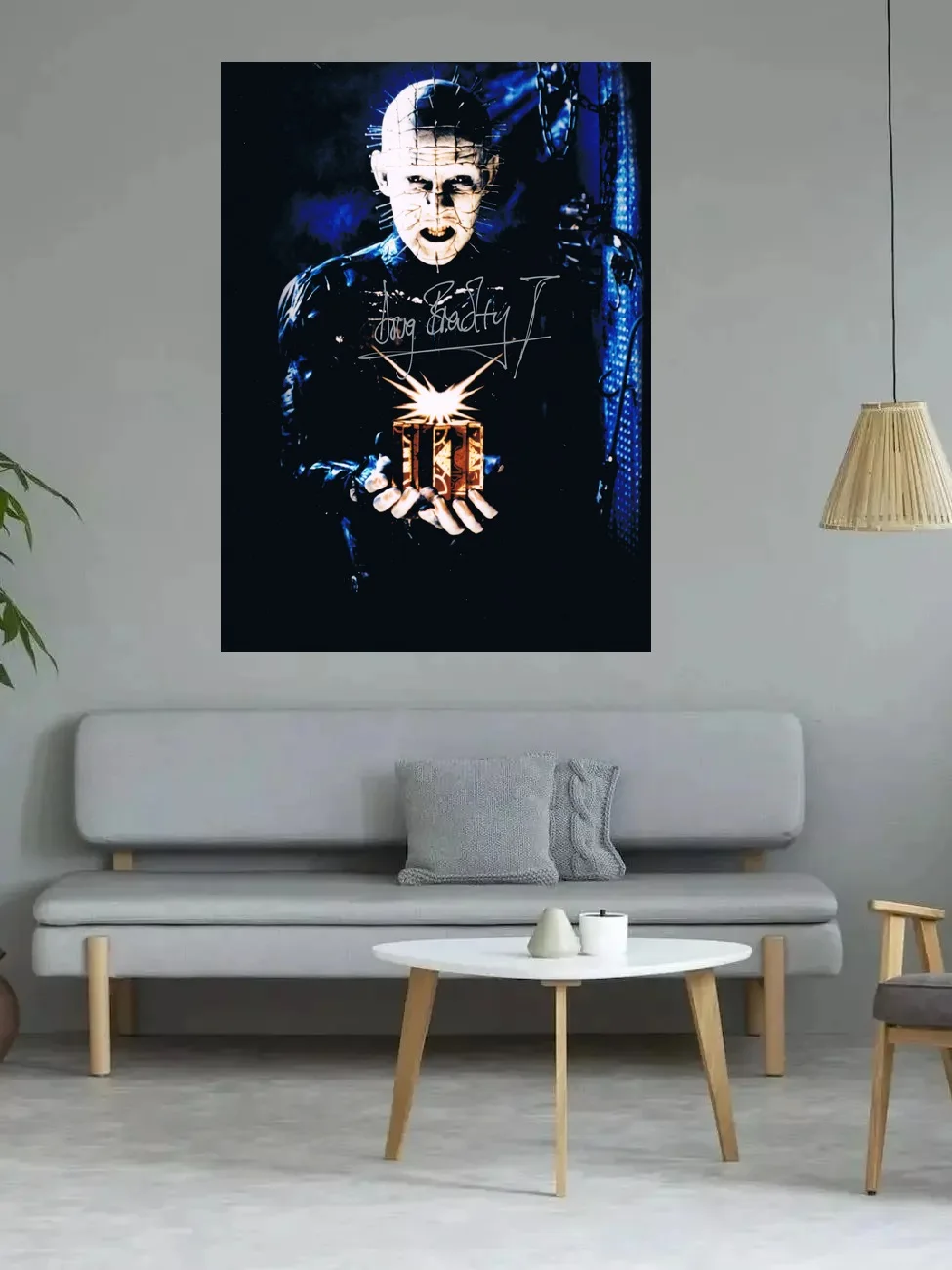 Hellraiser توقيع توقيع صورة الفيلم، صورة فنية طباعة ملصق حريري، ديكور جدران المنزل