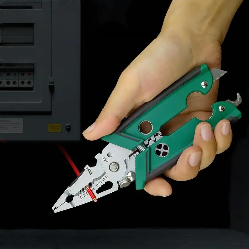 كماشة كهربائي معالجة الأسلاك متعددة الأغراض - شريط، سبليت وقطع، 14 وظيفة في 1 #2